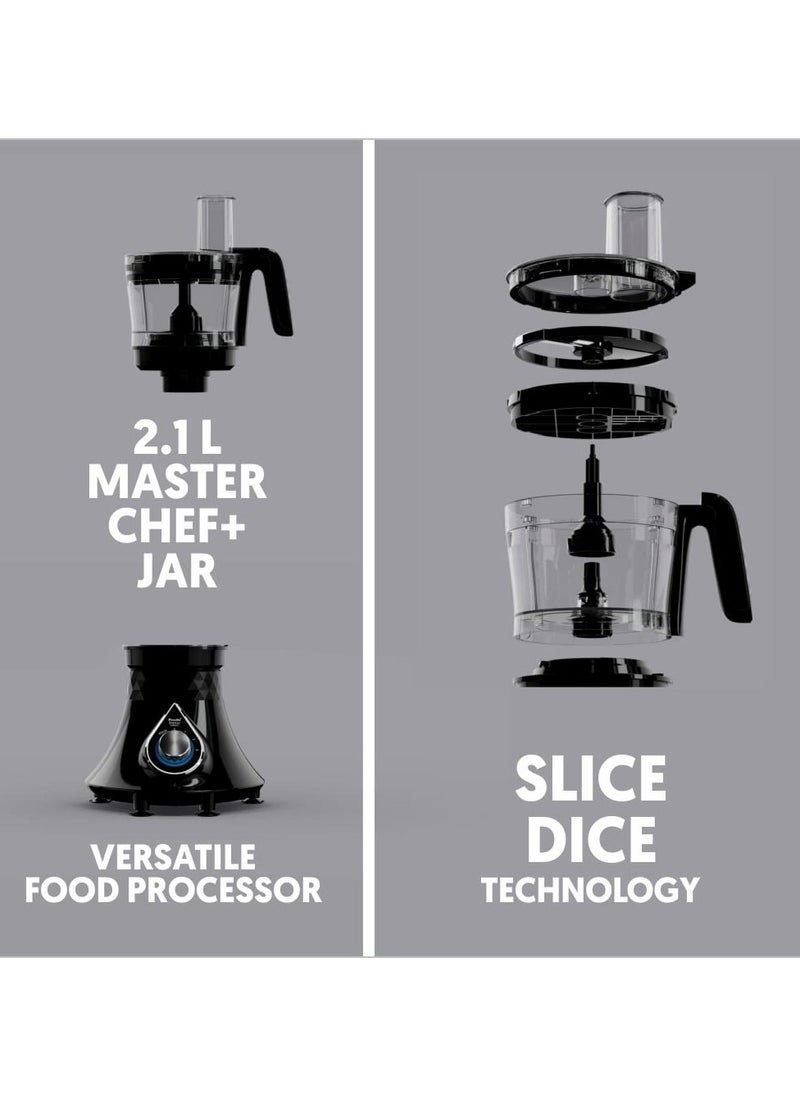 ماركة غير محددة Preethi Zodiac Cosmo MG236 Mixer Grinder 750 watt with 5 Jars Includes Super Extractor juicer Jar & Master Chef + Food Processor Jar, Black  - Image 4