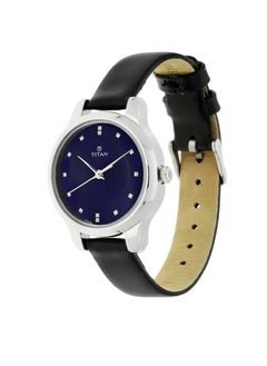 TITAN Titan Women's Chic minimalist watch with Blue dial and leather strap  - Image 2