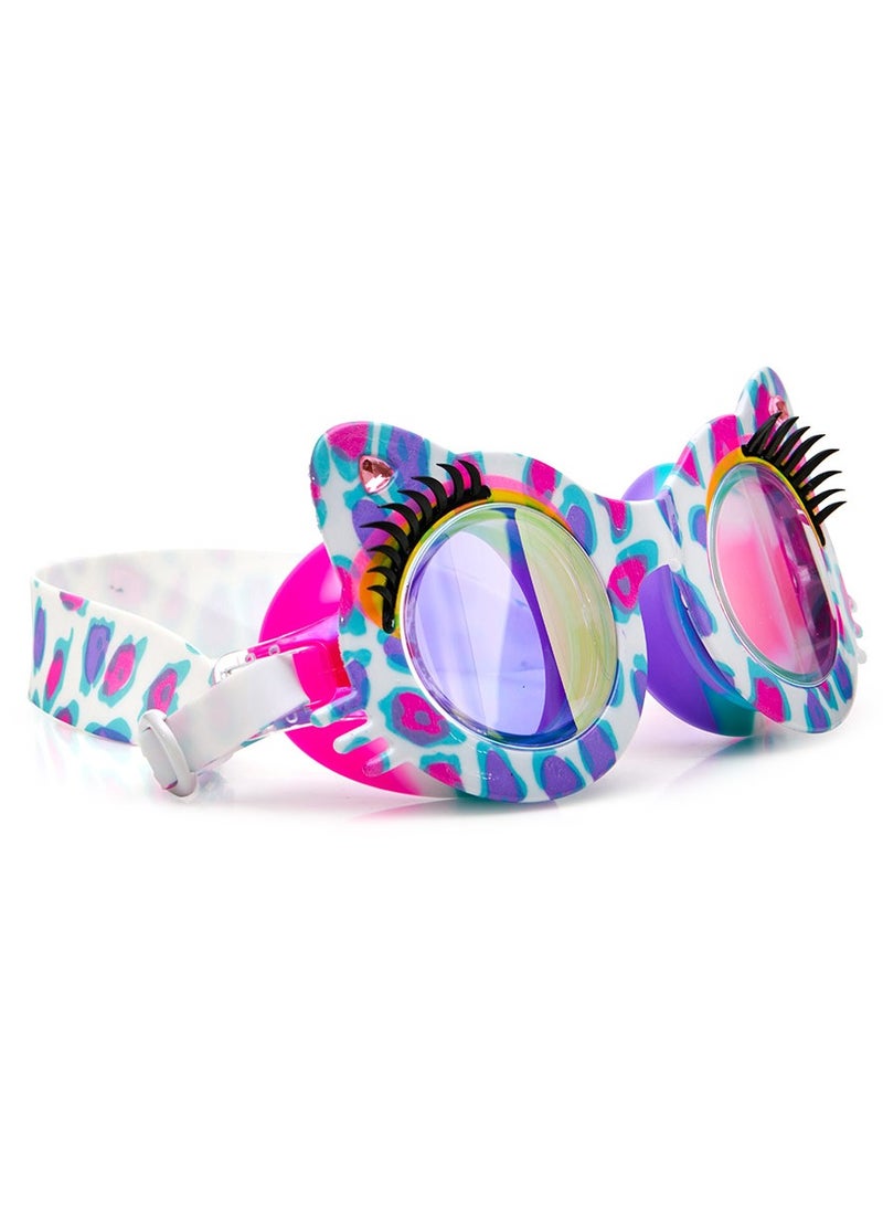 بلينج2O Purple Patches Savvy Cat Kids' Swim Goggles - Image 1