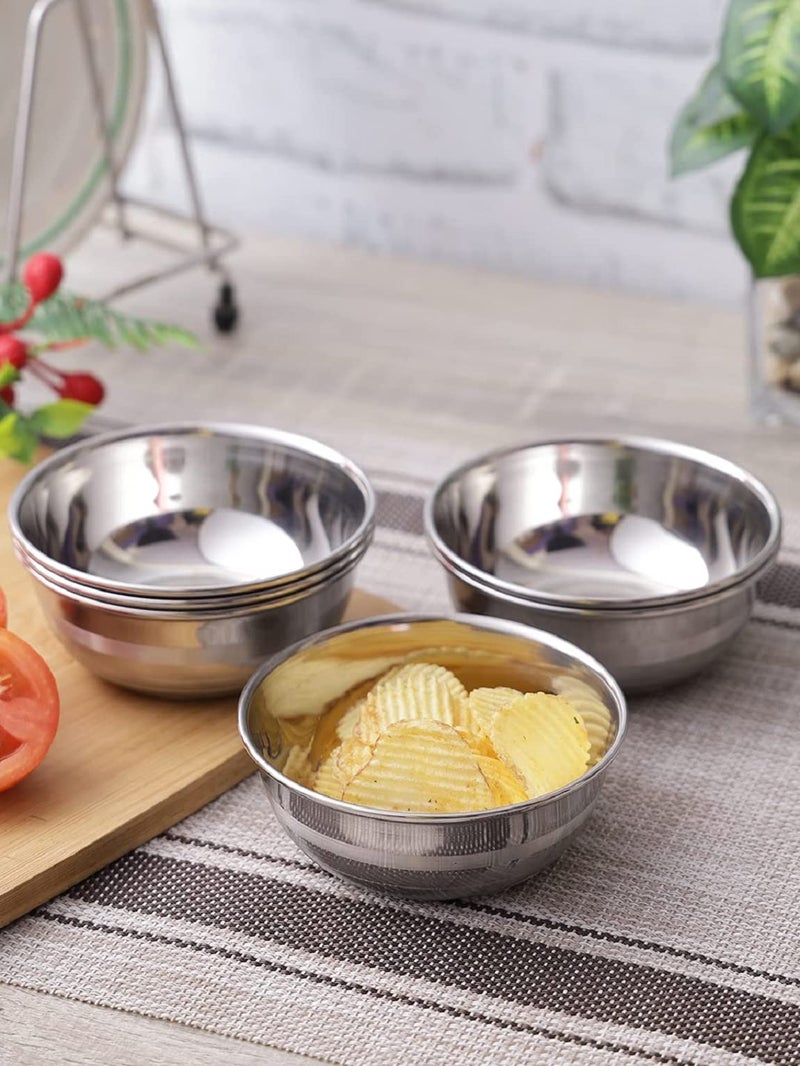 Neelam Stainless Steel 6, 22 Gauge Diamond Prem 250 ml Vati, Dinner Bowl Katori Serving Vati, Durable Quality, Elegant, Perfect for Serving Snacks, Desserts, and Condiments - Image 3