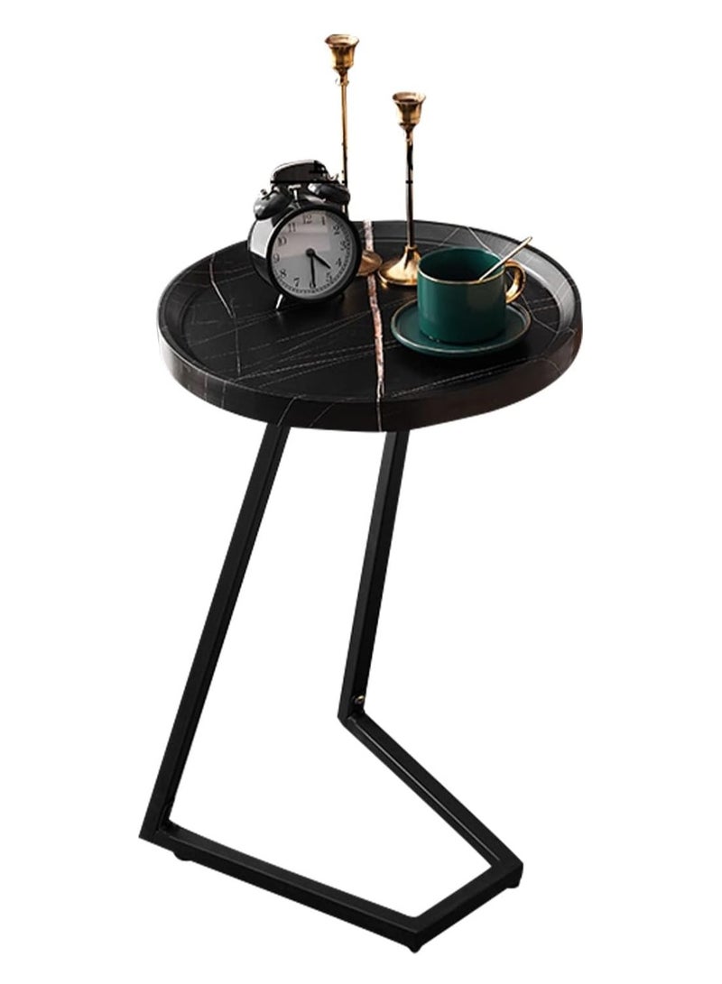DubaiGallery Side Table Small Bedside Table Mini Skinny Bedside Table End Table, Space Saving Height 27.6 inches (70 cm) C-Shaped Coffee Table, Side Sofa Snack Table for Sofa Reclining Furniture - Image 2