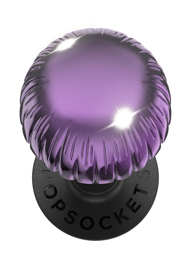 PopSockets: PopGrip with Swappable Top for Phones and Tablets - Metallic Balloon Purple - Image 1