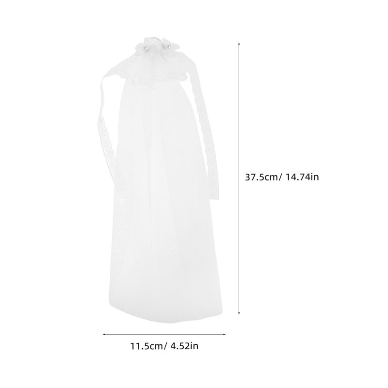 2pcs Mini Bridal Veil for Doll: Doll Wedding Veil Cute Tiny Gauze Headpiece for Wedding Photography Fashion Dress Accessories - Image 4