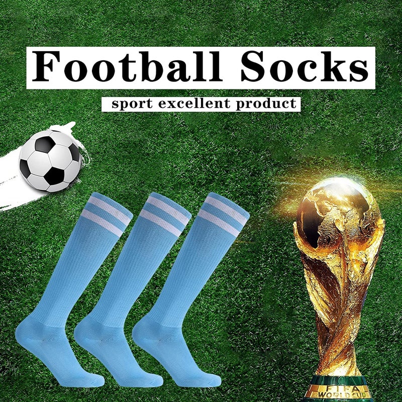 Kids Soccer Socks, SYOSI 3 Pairs Long Football Socks Knee High Athletic Socks School Team Dance Sports Socks for 5-12 Youth Boys & Girls - Image 5