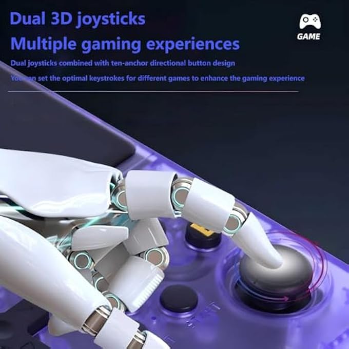 R36S RETRO GAME CONSOLE 3.5" IPS, 64GB 15000+ GAMES, 13+ EMULATORS, PORTABLE HANDHELD FOR KIDS/ADULTS (TRANSPARENT BLACK) - Image 3