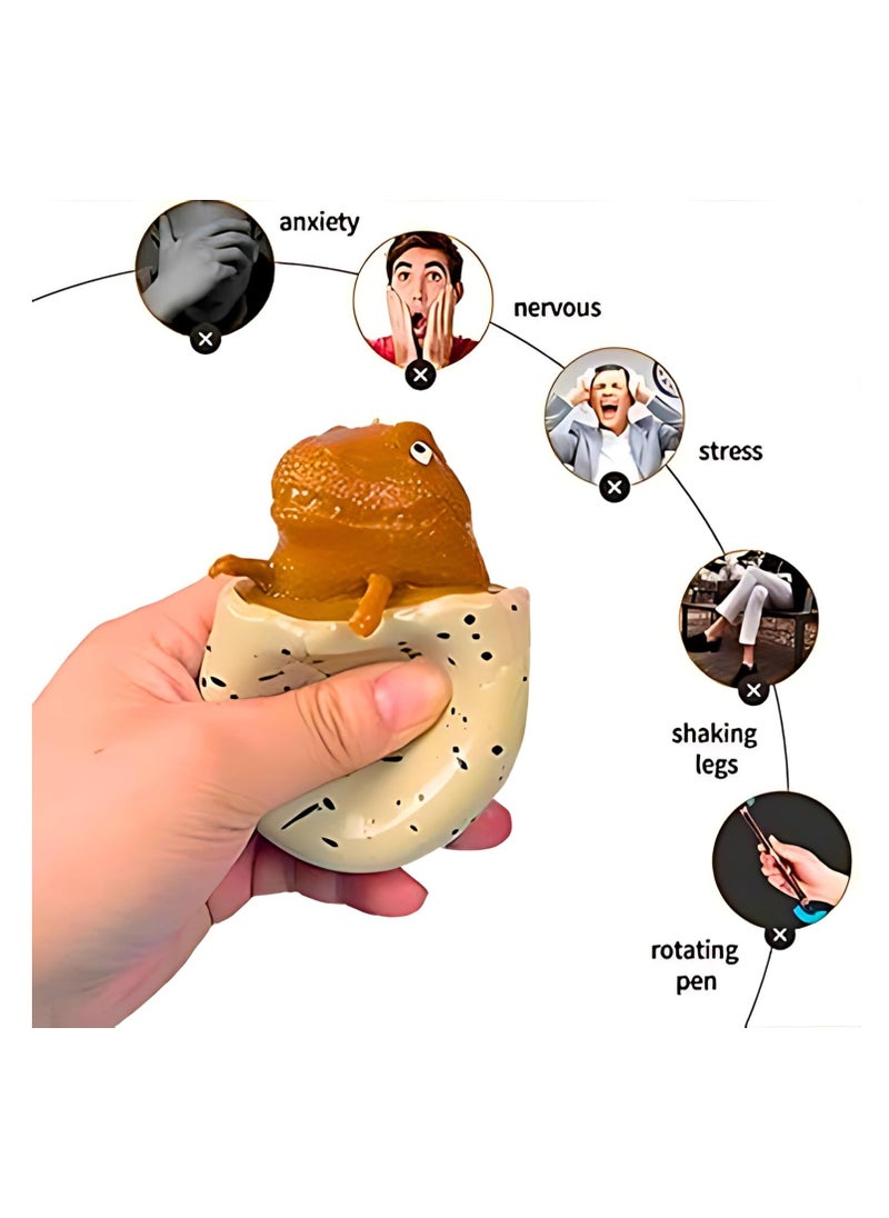 MAGIC VAULT Dinosaur Egg Squeeze Toys - Pop Up Dinosaur Stress Toys, Dino Squishy Toys, Funny Novelty Toy, Pop Up Fidget Toy for Adults, Kids, Stress Relief, (3 PCS)  - Image 2