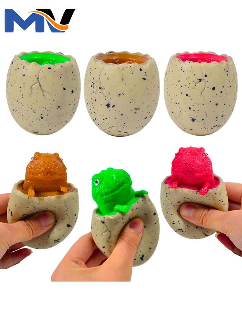 MAGIC VAULT Dinosaur Egg Squeeze Toys - Pop Up Dinosaur Stress Toys, Dino Squishy Toys, Funny Novelty Toy, Pop Up Fidget Toy for Adults, Kids, Stress Relief, (3 PCS)  - Image 1