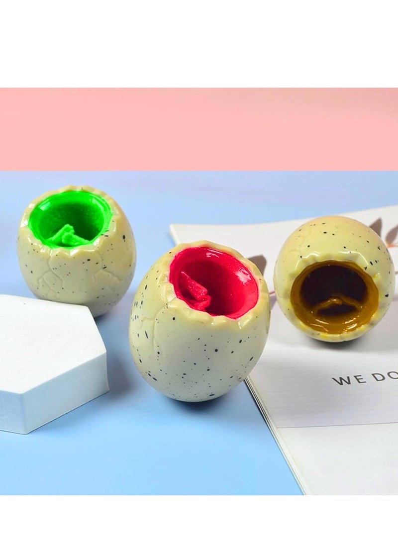 MAGIC VAULT Dinosaur Egg Squeeze Toys - Pop Up Dinosaur Stress Toys, Dino Squishy Toys, Funny Novelty Toy, Pop Up Fidget Toy for Adults, Kids, Stress Relief, (3 PCS)  - Image 3