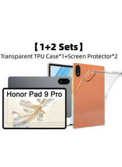 Fankalo [1+2 Sets] Honor Pad 9 Pro/ Honor Pad V8 Pro 12.1inch Case & Screen Protector Transparent TPU Protective Cover Soft Premium PET Protective Film  - Image 1