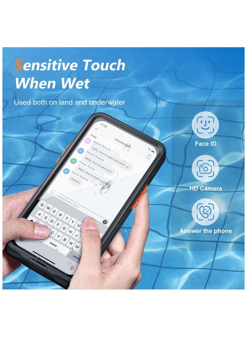 SOLARAE Waterproof Case for iPhone, Underwater Snorkeling Diving Phone Case for iPhone 15 14 13 12 /15Pro 14Pro 13Pro 12Pro, HD Underwater Photography Snorkeling Case Travel Essentials, Dry Bag iPhone, Black - Image 5