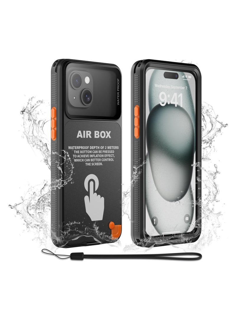 SOLARAE Waterproof Case for iPhone, Underwater Snorkeling Diving Phone Case for iPhone 15 14 13 12 /15Pro 14Pro 13Pro 12Pro, HD Underwater Photography Snorkeling Case Travel Essentials, Dry Bag iPhone, Black - Image 1