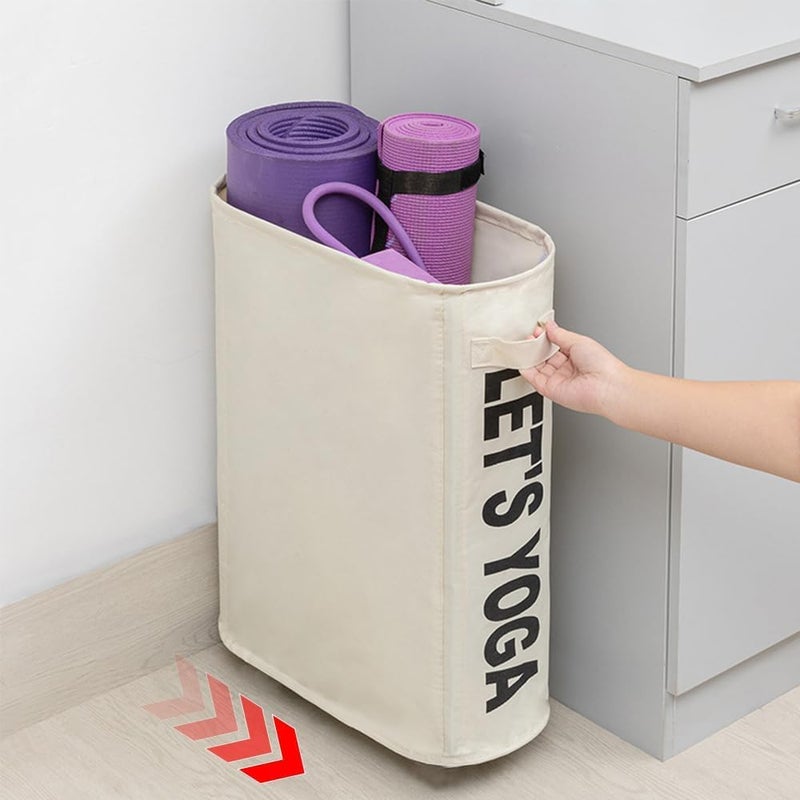 HomeFast HomeFast Yoga Mat Storage Basket Household Storage Basket Home Gym Storage Yoga Mat Storage Rack Yoga Mat Holder Yoga Mat Equipment Storage Basket Foldable Clothes Laundry Basket - Image 2