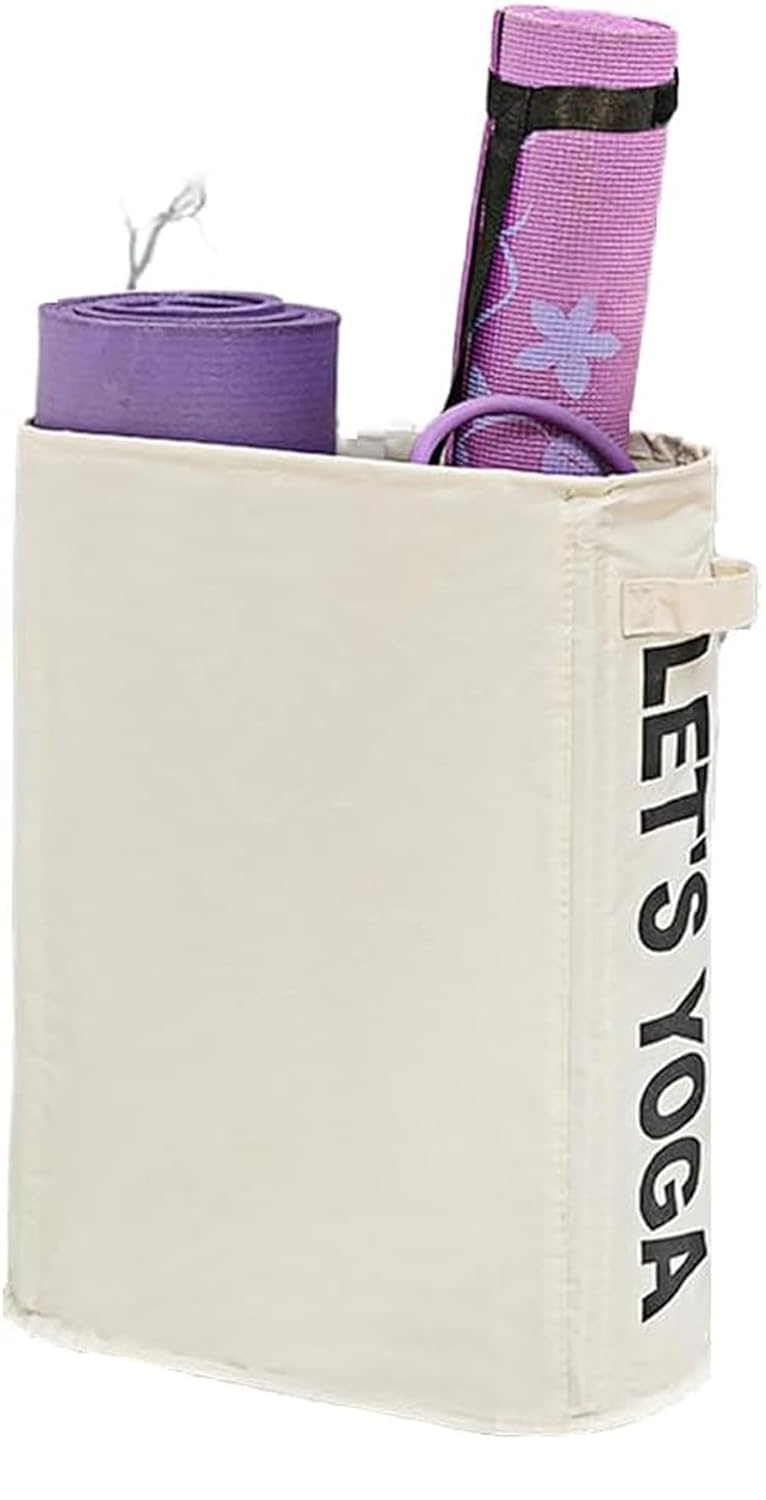 HomeFast HomeFast Yoga Mat Storage Basket Household Storage Basket Home Gym Storage Yoga Mat Storage Rack Yoga Mat Holder Yoga Mat Equipment Storage Basket Foldable Clothes Laundry Basket - Image 1
