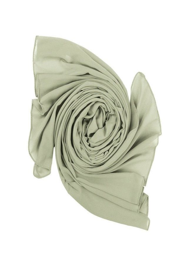 Fatah Long Chiffon Crepe Scarf - Mint Green 
