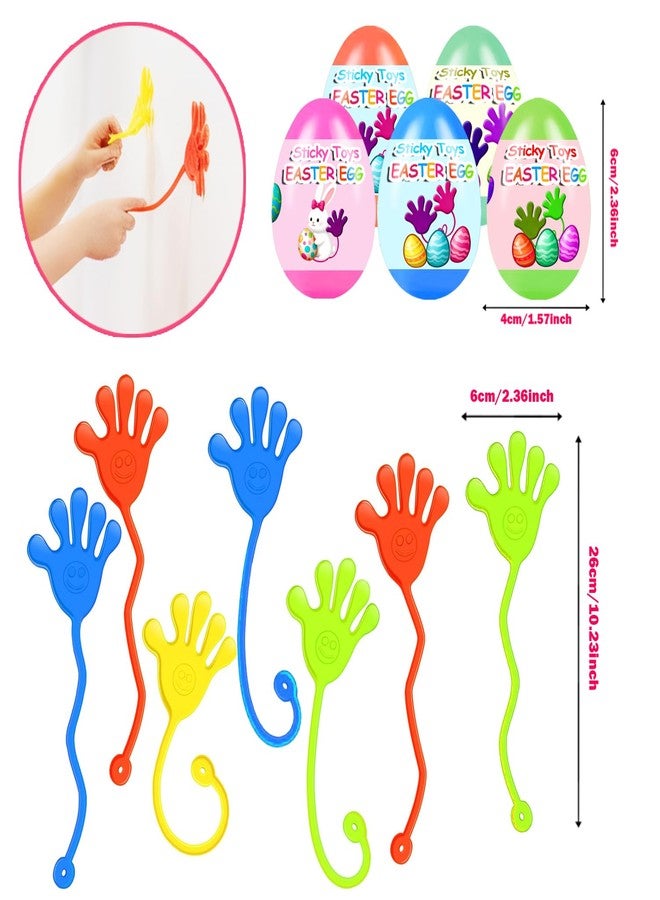 Holydeck 24 Pack Prefilled Easter Eggs with Sticky Hand Toys for Kids Girls Boys Easter Basket Stuffers Party Favors Egg Fillers Classroom Prizes - Image 2