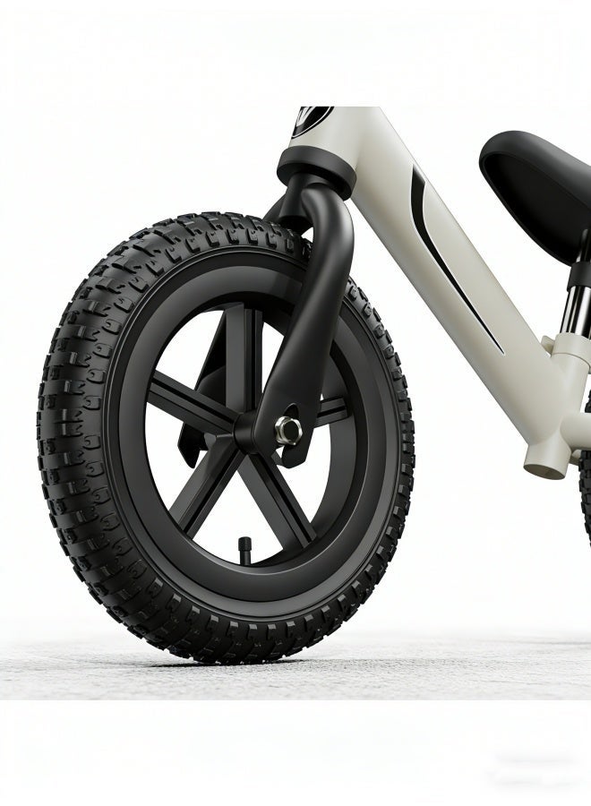 Sandinrayli Toddler Balance Bike 2 Year Old, Kids Balance Bike for 2-5 Years Old, Dual Bearing for Smoother Riding, Adjustable Seat and Handlebar, Toddler Bike Gifts Age 2-3, White - Image 4