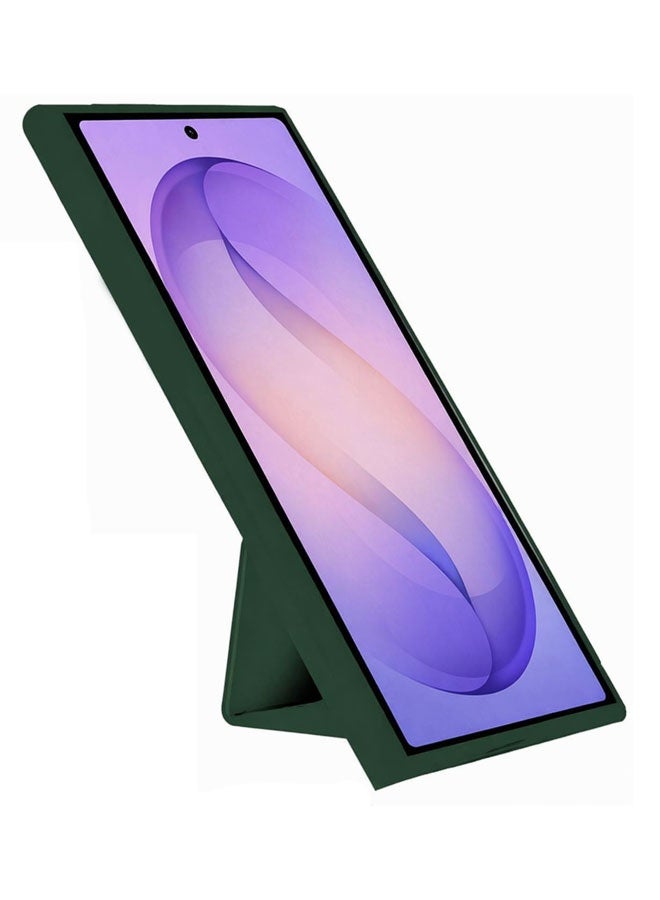 DUSALA For Samsung Galaxy S26 Ultra Case Cover Finger Grip Holder Phone Car Magnetic Multi-function Shockproof Protective Case Two-in-One Phone Holder Case - Green - Image 4