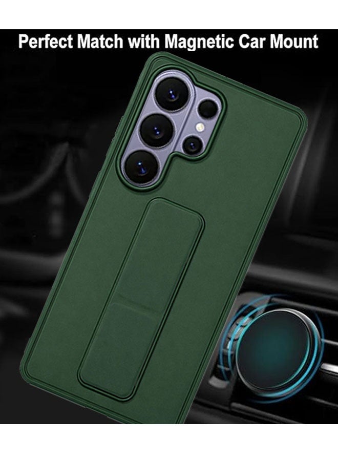 DUSALA For Samsung Galaxy S26 Ultra Case Cover Finger Grip Holder Phone Car Magnetic Multi-function Shockproof Protective Case Two-in-One Phone Holder Case - Green - Image 5