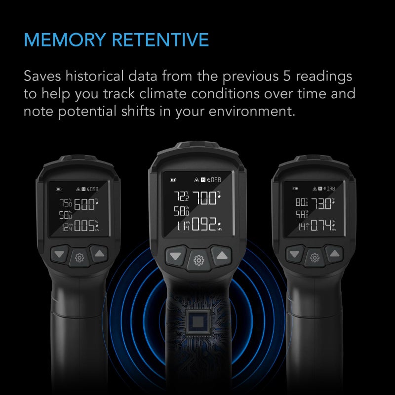 ايه سي إنفينيتي AC Infinity VPD THERMOMETER MOWERT HANEHELD يلتقط الشاشة البيئية لورقة VPD ودرجة الحرارة معايرة وحدات التحكم الذكية الدقة بالأشعة تحت الحمراء للنباتات تنمو الخيام الدفيئة - Image 5