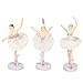 HYSTYLE 3 Pcs White Dancing Ballerina Girl Figurine Ballerina Girl Cake Topper Plant Pot Craft Dollhouse Cake Decoration - Image 2