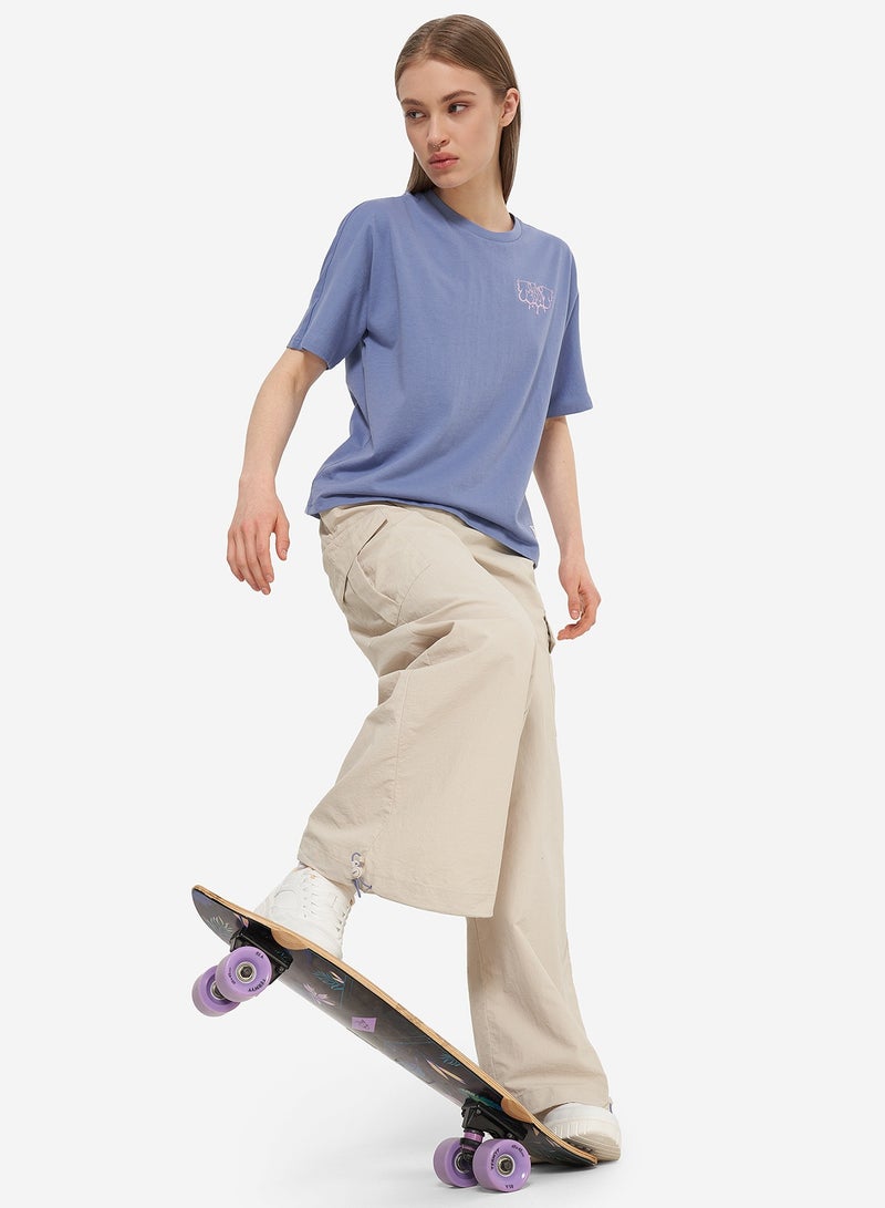 Termit تي شيرت نسائي توت أزرق EU 42-44، تيرميت، قماش قطن ناعم، تصميم فضفاض، مريح وأنيق للصيف والأنشطة الخارجية - Image 4