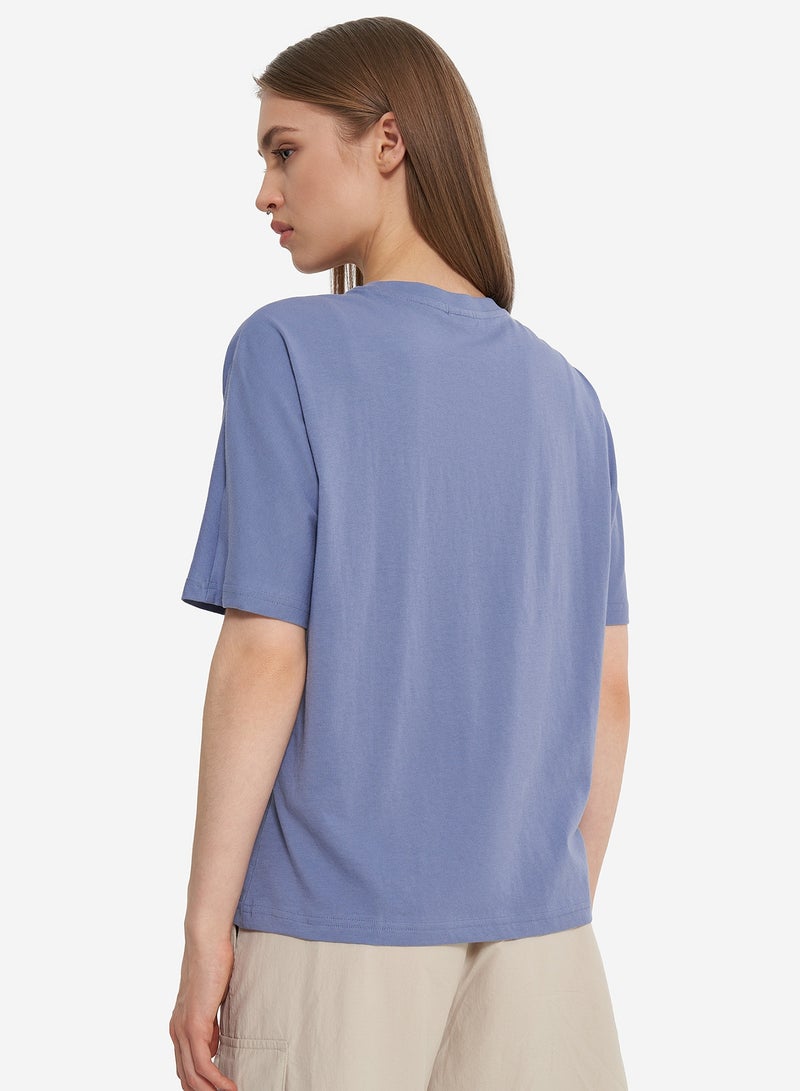 Termit تي شيرت نسائي توت أزرق EU 42-44، تيرميت، قماش قطن ناعم، تصميم فضفاض، مريح وأنيق للصيف والأنشطة الخارجية - Image 5