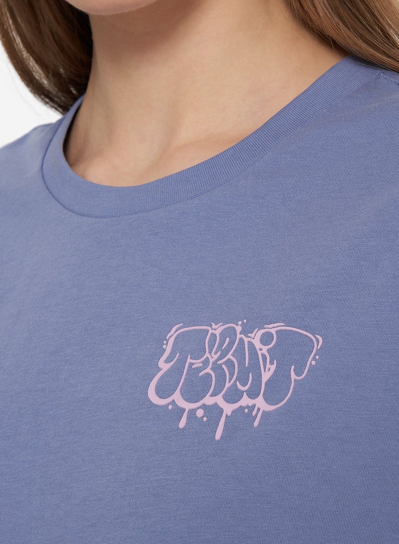 Termit تي شيرت نسائي توت أزرق EU 42-44، تيرميت، قماش قطن ناعم، تصميم فضفاض، مريح وأنيق للصيف والأنشطة الخارجية - Image 3