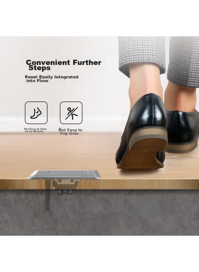Bull Switch Socket, Five-hole Floor Socket, All-metal Panel, Silver, 5-hole Floor Socket, Gd8z223 - Image 2