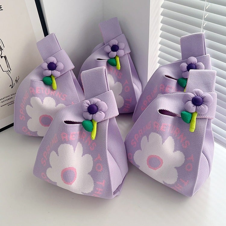 Knitted Animal Bucket Bag for Women, Cute Gift Snack Bag, Practical and Versatile - Image 1