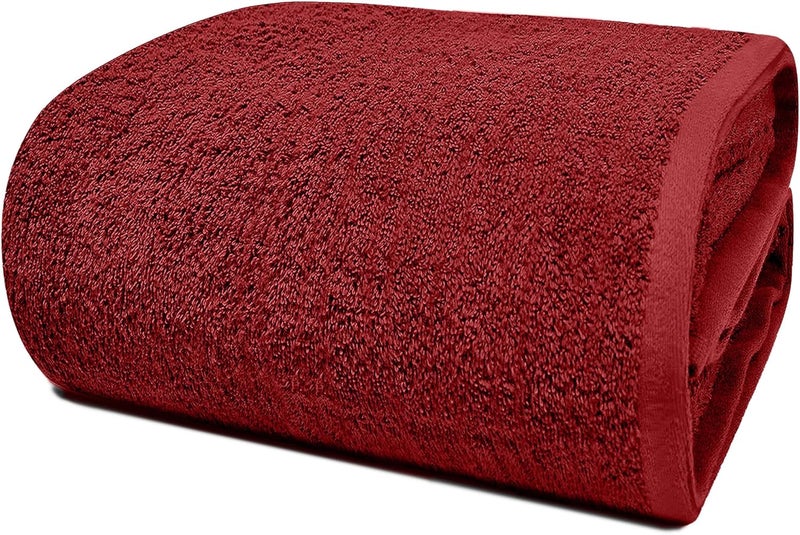 Riverside Pack of 1 Jumbo Bath Sheet 40 x 80 Inches - Extra Large Bath Towel, Super Soft & Highly Absorbent, 100% Cotton Quick Dry, Perfect to Wrap Yourself in - Red - Image 1