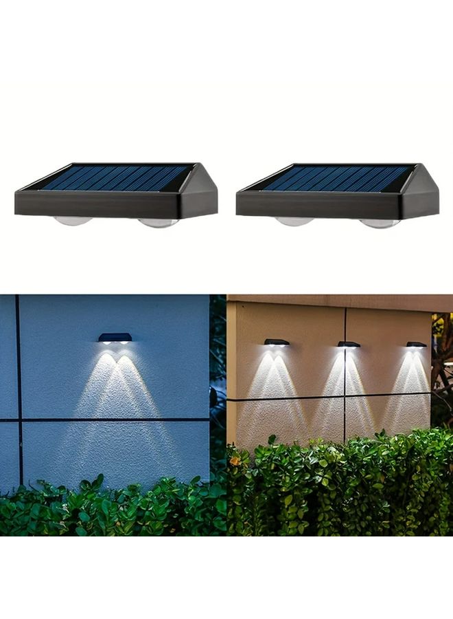Outdoor LED Wall Lights 2pcs Warm White Garden Patio Fence Pathway Lighting - Image 2