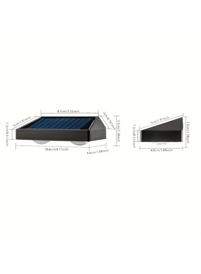Outdoor LED Wall Lights 2pcs Warm White Garden Patio Fence Pathway Lighting - Image 4