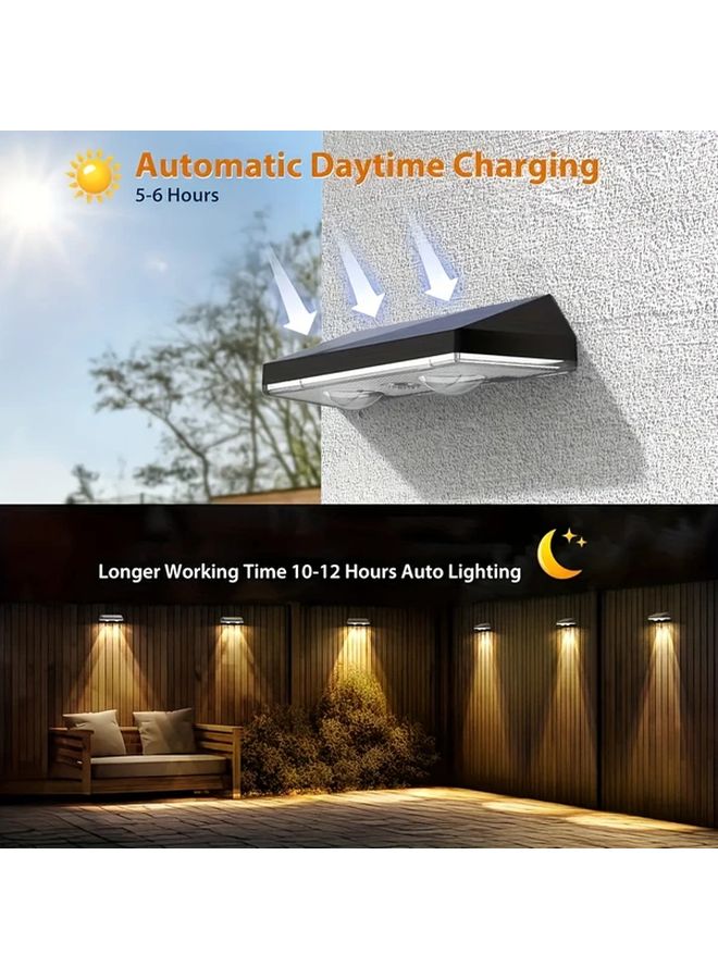 Outdoor LED Wall Lights 2pcs Warm White Garden Patio Fence Pathway Lighting - Image 3