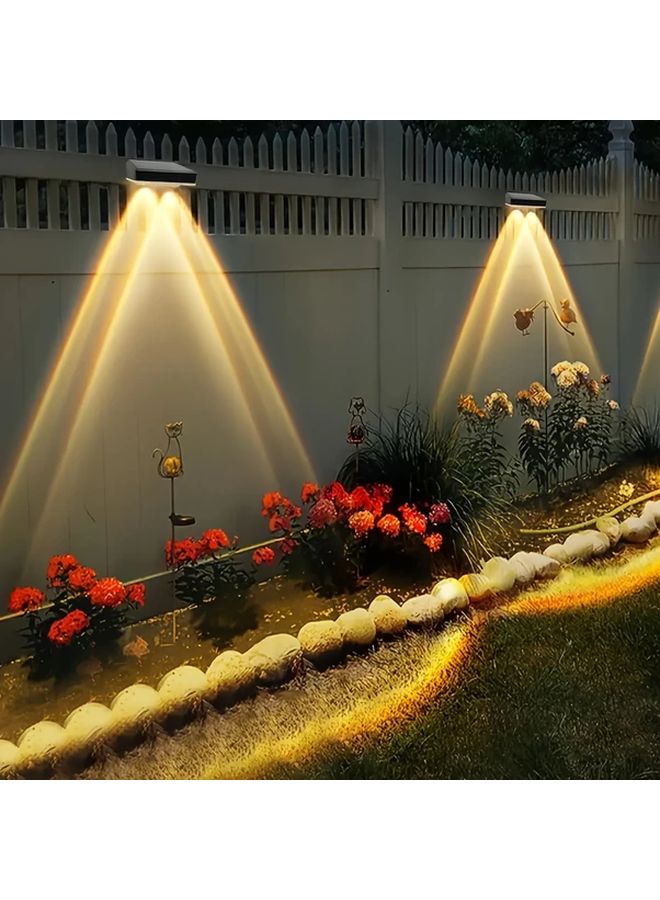 Outdoor LED Wall Lights 2pcs Warm White Garden Patio Fence Pathway Lighting - Image 5