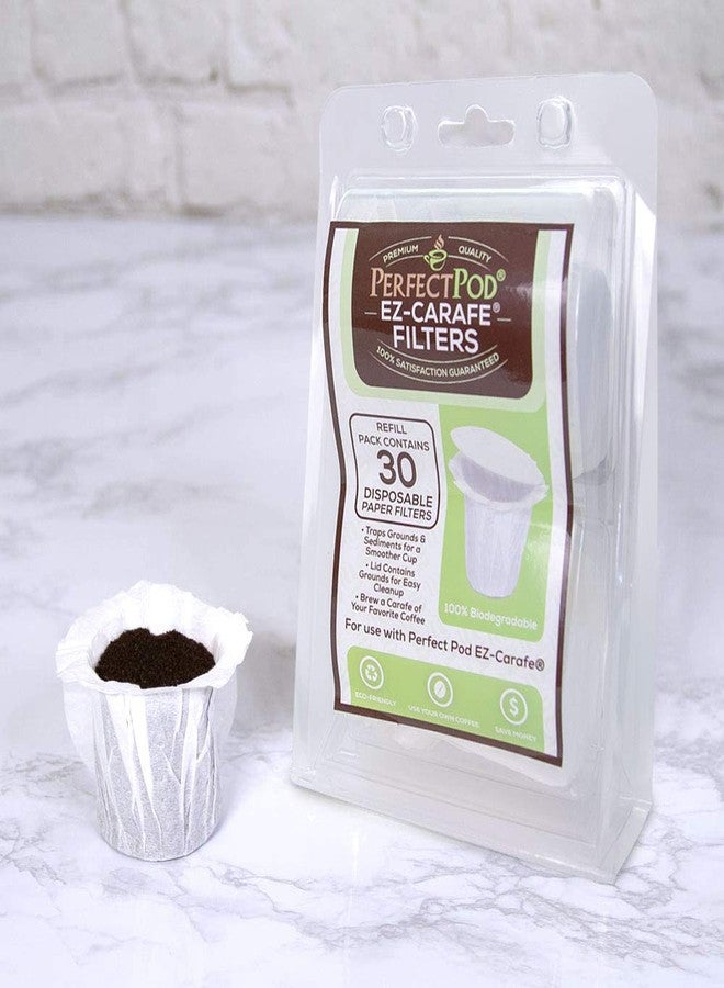 بيرفيكت بود فلاتر ورقية للاستخدام مرة واحدة من PERFECT POD EZ-Carafe مع غطاء علوي حاصل على براءة اختراع لكبسولات قهوة Keurig 2.0 K-Carafe القابلة لإعادة الاستخدام، عبوة من 4 قطع (120 فلترًا) - Image 5