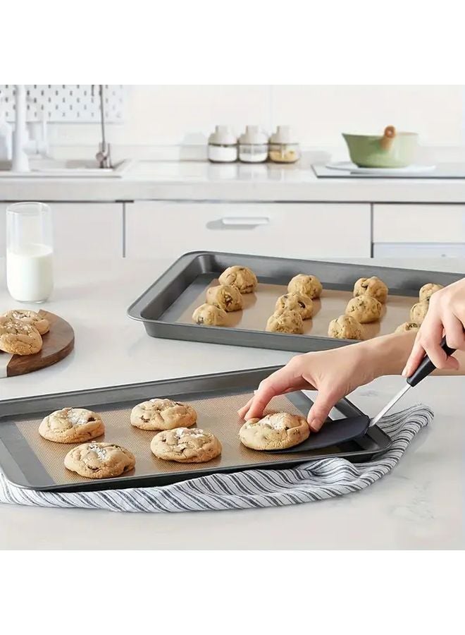 Gray Silicone Baking Mat Oven Safe Non Stick Reusable Cookie Tray 16 54inch By 30 - Image 4
