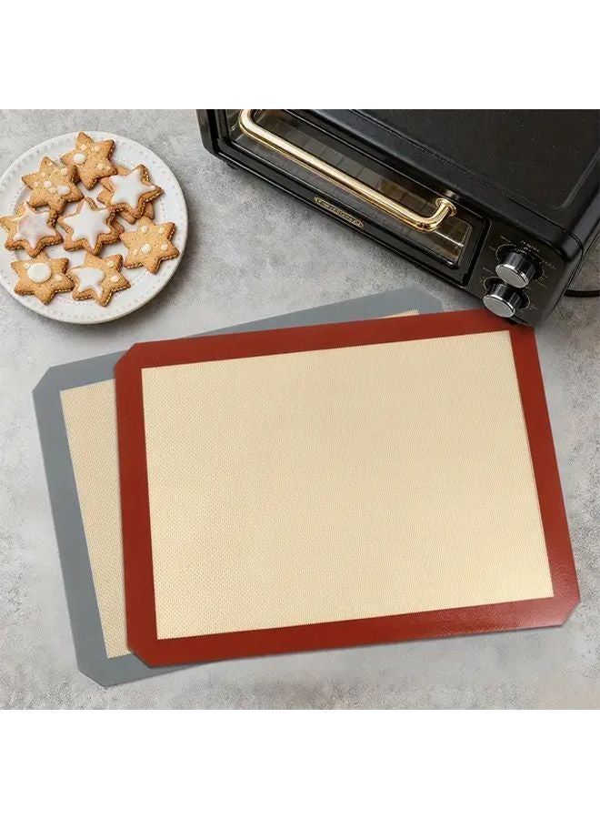 Gray Silicone Baking Mat Oven Safe Non Stick Reusable Cookie Tray 16 54inch By 30 - Image 1