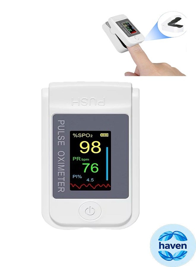 HAVEN Pulse Fingertip Oximeter,Finger Pulse Oximeter,Digital Fingertip Pulse Oximeter, Finger Pulse Oximeter and OLED Display, Pulse Oximeter Fingertip, Accurate Fast Reading Oxygen Meter for Adult Child - Image 1