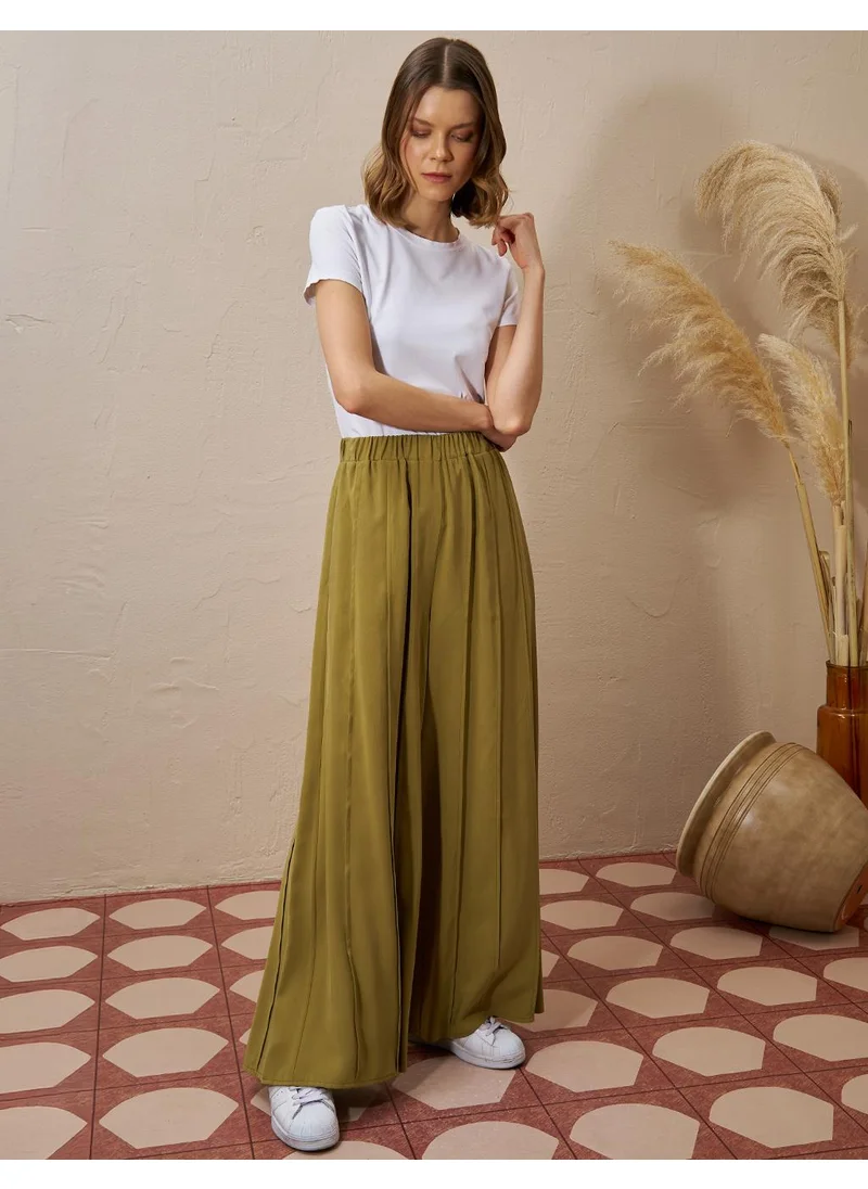 Kayra Piece Rayon Pants Khaki