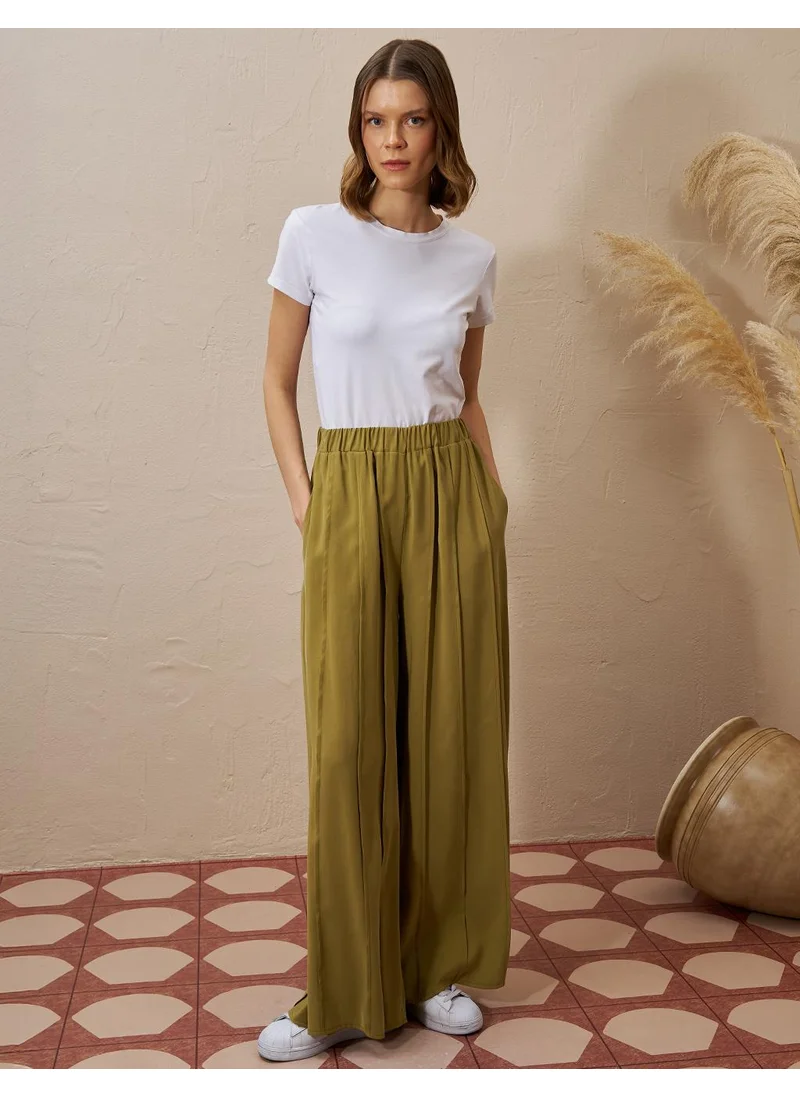 Kayra Piece Rayon Pants Khaki