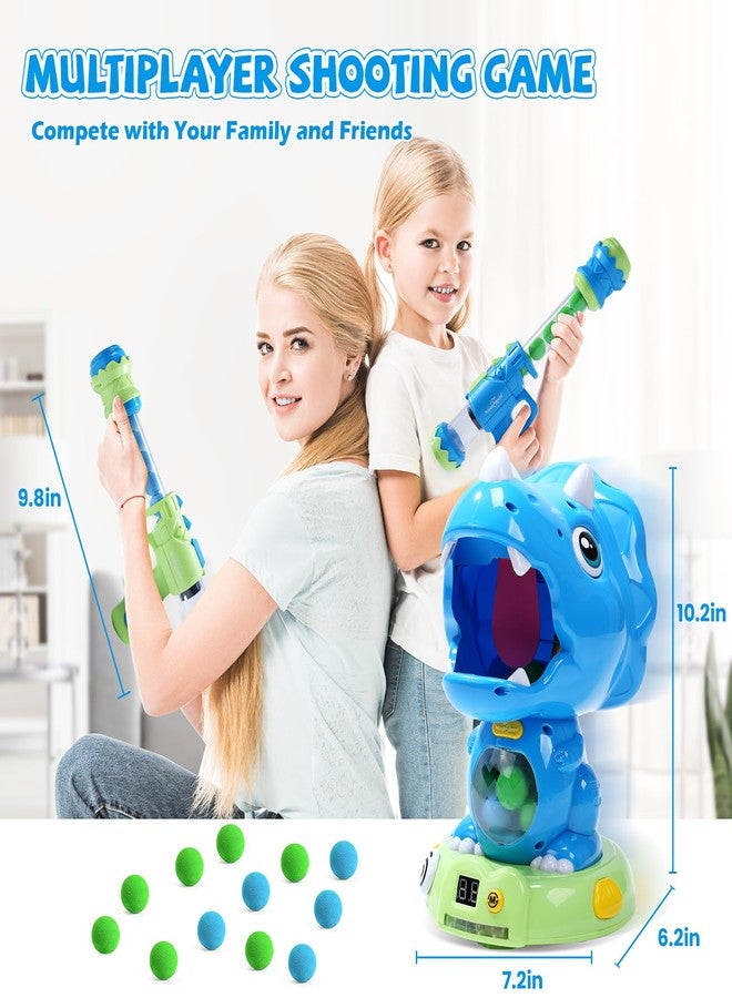 EagleStone Moveable Dinosaur Shooting Toys Triceratops Action,Kids Shooting Games with LCD Score Record&LED, Enhancing Hand-Eye Coordination Toys for Boys and Girls - Image 4