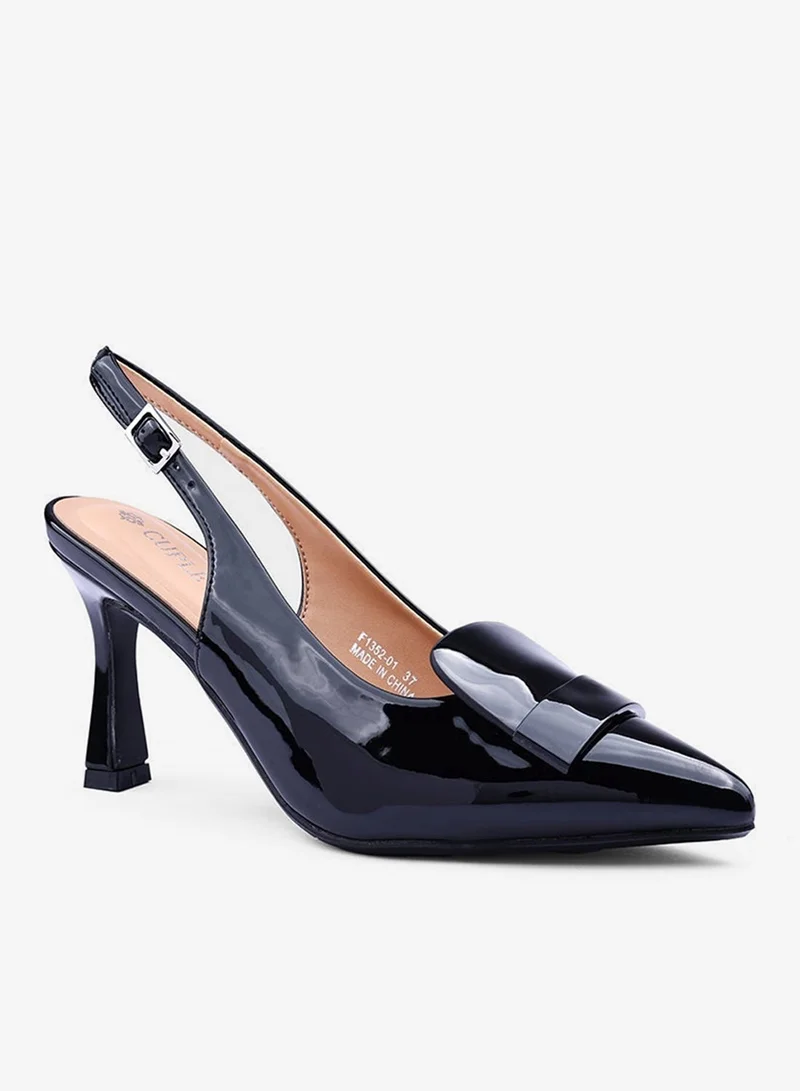 Cuple Womens slingback heeled shoes