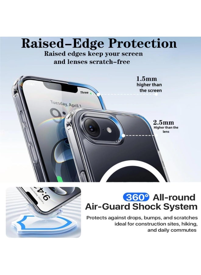 جوميلا حافظة شفافة لجهاز iPhone 17e مع واقيات شاشة خصوصية متوافقة مع MagSafe، غطاء رقيق مقاوم للصدمات، حافظة هاتف مغناطيسية لجهاز iPhone 17e بحجم 6.1 بوصة، - شفافة - Image 5