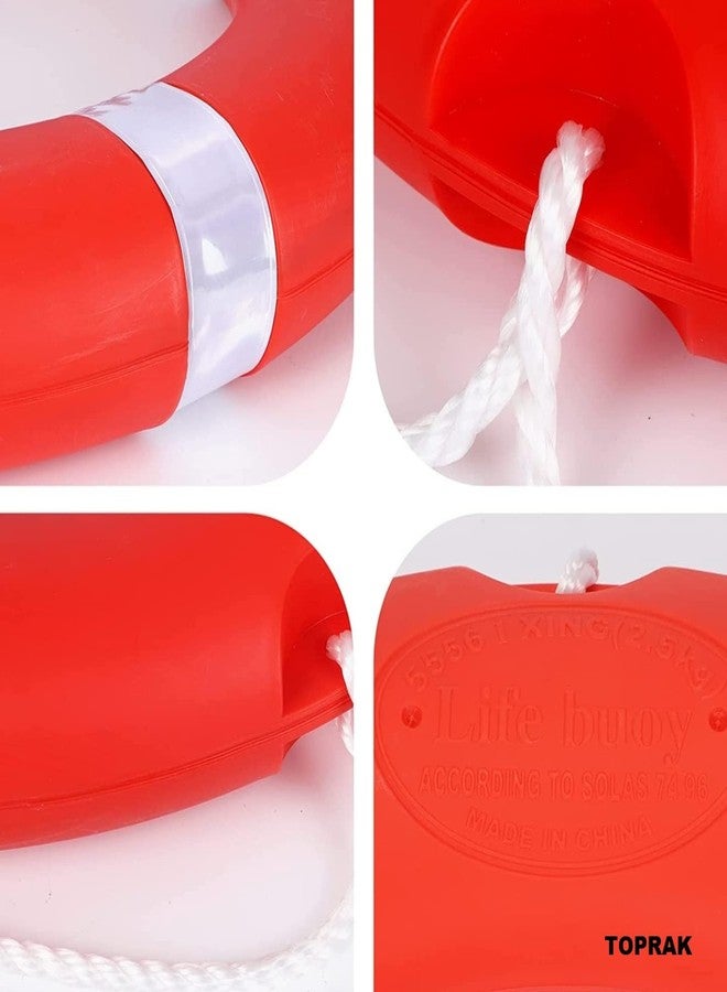 TOPRAK Life Buoy Ring Outer Material Hard Polyurethanerubber Floating Ring Bracelet Buckle Buoy Swimming Use Water Rescue Life Saving Rope Sports Equipment (Orange) - Image 2