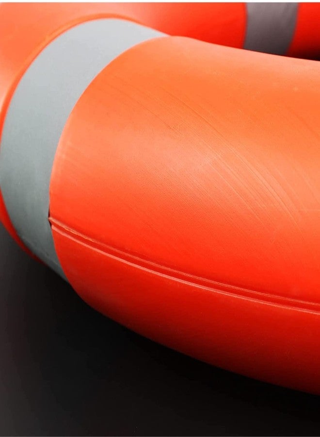 TOPRAK Life Buoy Ring Outer Material Hard Polyurethanerubber Floating Ring Bracelet Buckle Buoy Swimming Use Water Rescue Life Saving Rope Sports Equipment (Orange) - Image 1