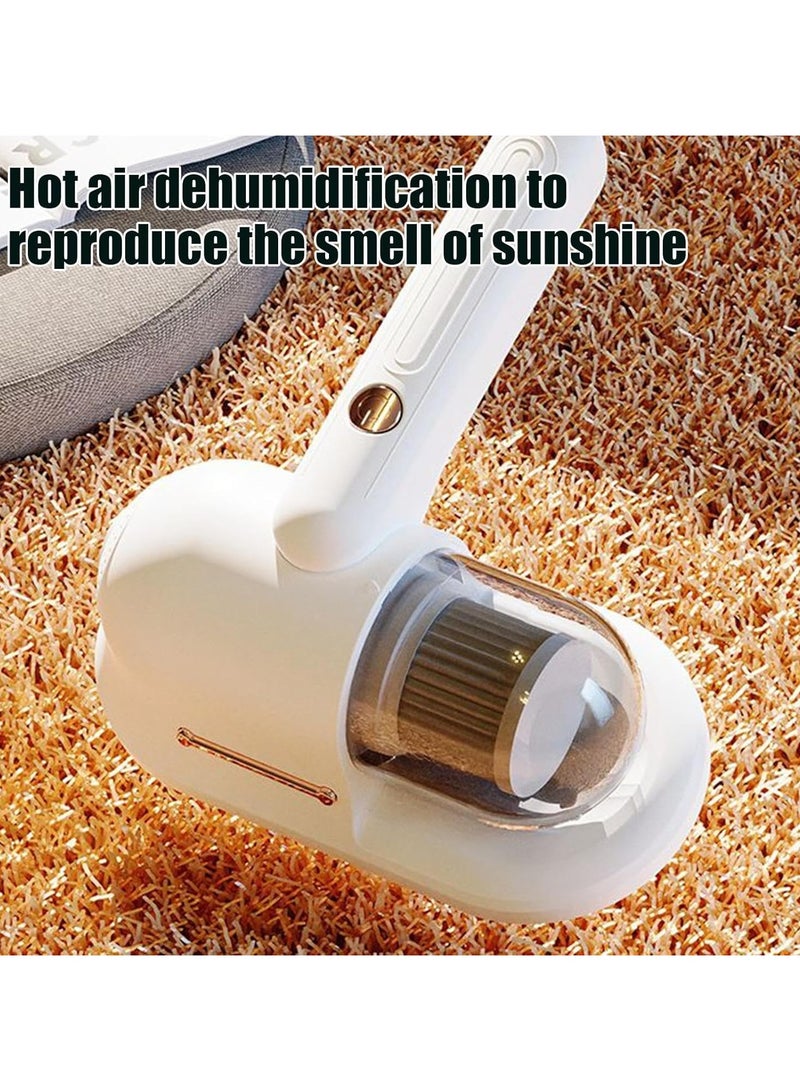 CMGTYYD Handheld Bed Vacuum Cleaner, Cordless Mattress Vacuum Cleaner 10KPA Strong Suction Bed Cleaner with UV- C Light Up Bed Pillows Cloth Sofas, White - Image 2