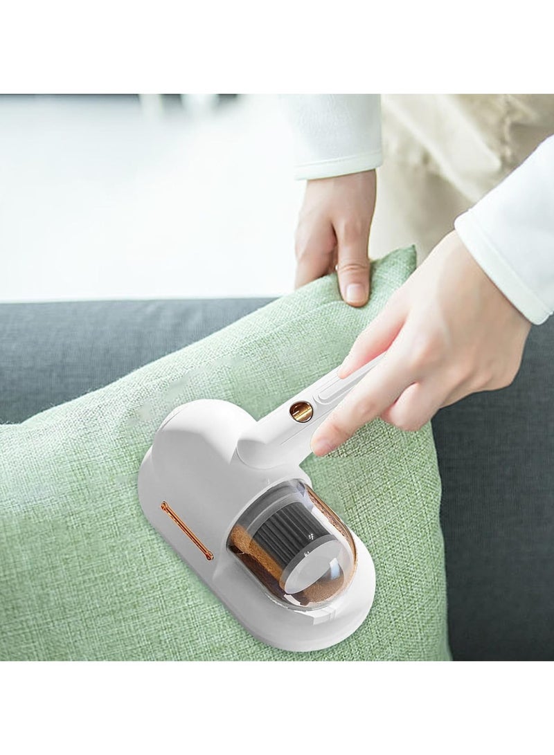 CMGTYYD Handheld Bed Vacuum Cleaner, Cordless Mattress Vacuum Cleaner 10KPA Strong Suction Bed Cleaner with UV- C Light Up Bed Pillows Cloth Sofas, White - Image 4