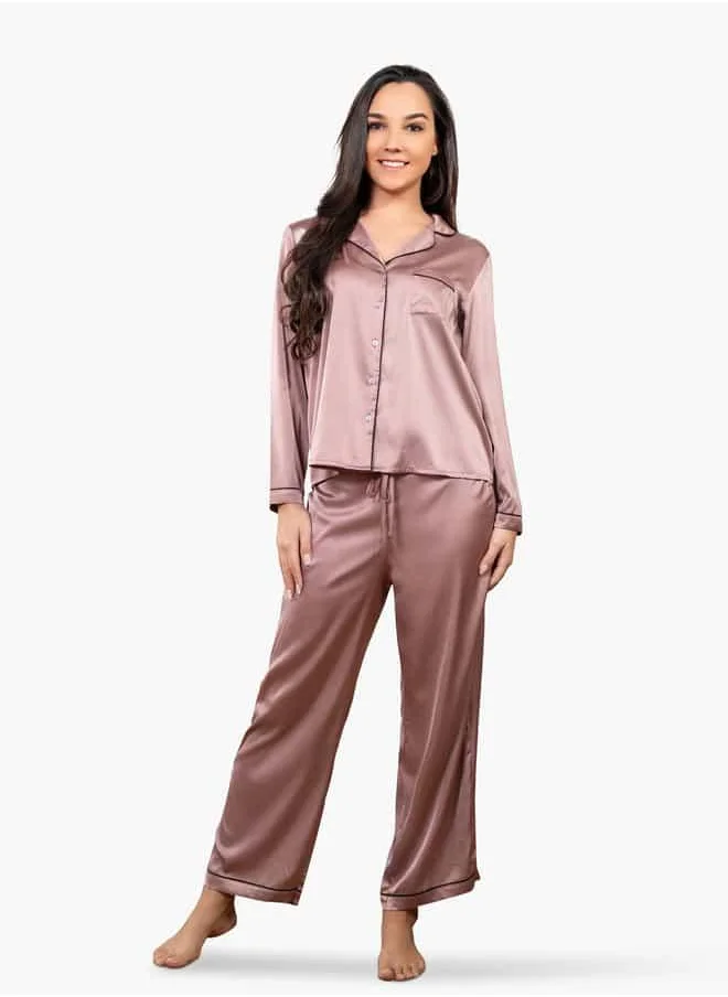 أدريا Ls Classic Long Pj Set For Female