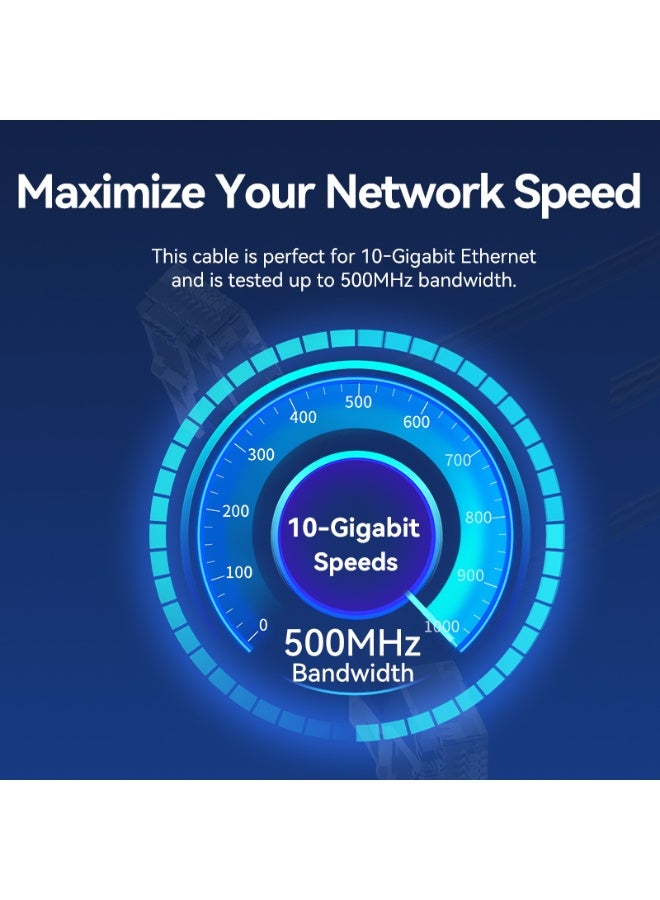 VENTION Cat6A UTP Rotate Right Angle Ethernet Patch Cable 0.5M Gray Slim Type Model # IBOHD - Image 4