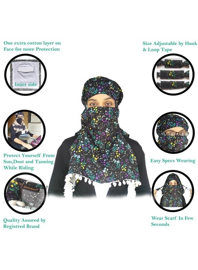 Switchon Rayon Mill dye Innovative scarf Hijab for women 12 yrs and above free size scarf - Proudly Made in India (Multicolor1) - Image 5